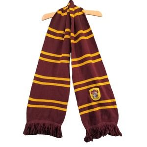 Harry Potter Women's Gryffindor Scarf Red Gold Patch Logo 100% Acrylic Official